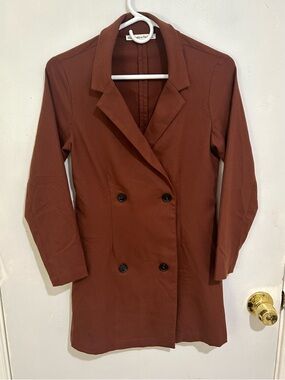 Abercrombie & Fitch Double Breasted Brown Blazar Size Small Petite